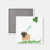 Aimant Fête de la Saint Patrick du Shamrock Ma Dog (Recto/Verso)