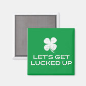 Aimant Fête de la Saint-Patrick, laissons-nous chanceler (Recto/Verso)