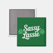 Aimant Fête de la Saint-Patrick Sassy Lassie Drôle d'Irla (Recto/Verso)