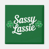 Aimant Fête de la Saint-Patrick Sassy Lassie Drôle d'Irla (Devant)