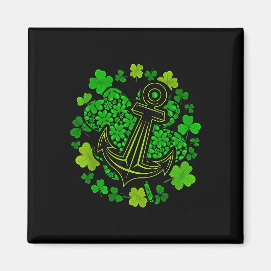 Aimant Fête de la Saint-Patrick Trèfle à quatre feuilles (Devant)