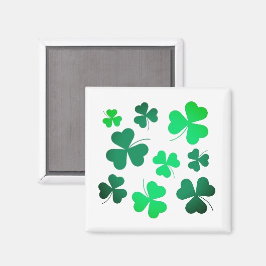 Aimant Fête de la St Patrick du Printemps Vert Irlandais (Recto/Verso)