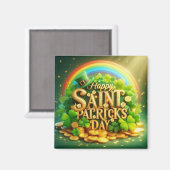 Aimant Fête de l'arc-en-ciel coloré et capricieux (Recto/Verso)