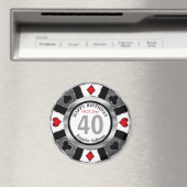 Aimant Fête de Las Vegas en Argent (In Situ (Lave-vaisselle))