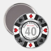 Aimant Fête de Las Vegas en Argent (Recto/Verso)