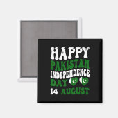 Aimant Fête de l'Indépendance du Pakistan Fierté du drape (Recto/Verso)