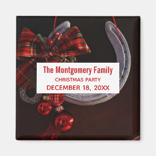 Aimant Fête de Noël à cheval - Fer à cheval suspendu