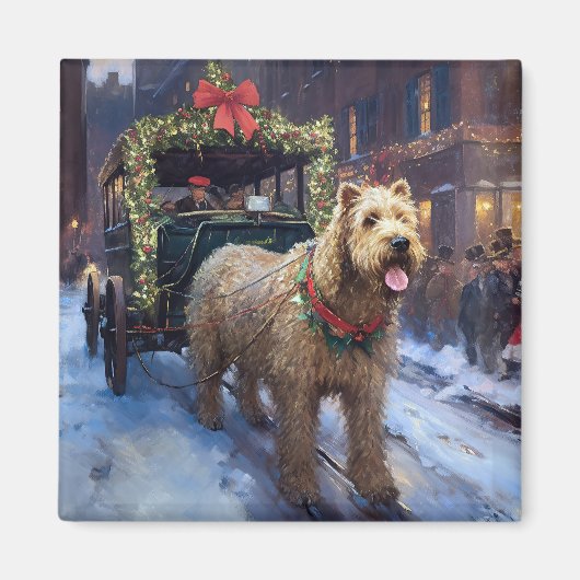 Aimant Fête de Noël de Wheaten Terrier (Devant)