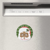 Aimant Fête de Noël du Père Noël africain américain (In Situ (Lave-vaisselle))