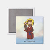 Aimant Fête de Saint Christophe Saint (Recto/Verso)