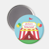 Aimant Fête des Anniversaires de enfants du Carnaval colo (Recto/Verso)