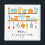 Aimant Fête des mariées de cuisine Favoriser l'aimant<br><div class="desc">Stock le marqueur de la douche nuptiale de la cuisine.. Objets correspondants disponibles dans notre boutique.</div>