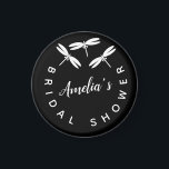 Aimant Fête des mariées noire de libellules mignonnes<br><div class="desc">Faveurs de l'aimant de Fête des mariées avec libellules</div>