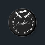 Aimant Fête des mariées noire de libellules mignonnes<br><div class="desc">Faveurs de l'aimant de Fête des mariées avec libellules</div>