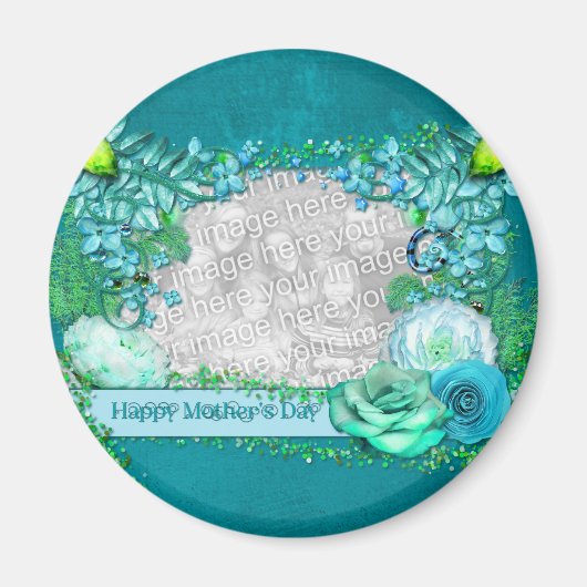 Aimant Fête des mères - AJOUTER VOTRE PHOTO - Imaginaire  (Devant)