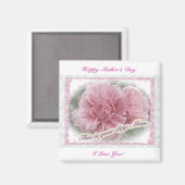 Aimant Fête des Mères Fleurs de Rose Escalade rose (Recto/Verso)