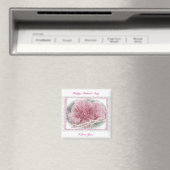 Aimant Fête des Mères Fleurs de Rose Escalade rose (In Situ (Lave-vaisselle))
