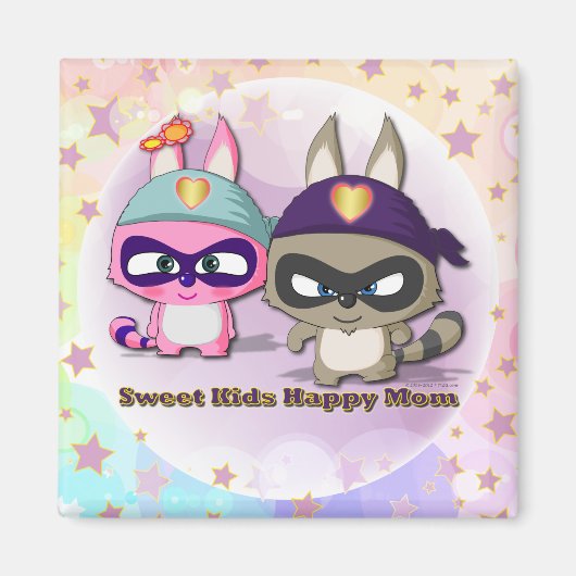 Aimant Fête des Mères Kawaii Cadeau mignon Caricature Drô (Devant)
