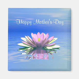 Aimant Fête des mères Lys d'eau rose
