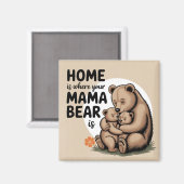 Aimant Fête des Mères Mère Mama Bear (Recto/Verso)