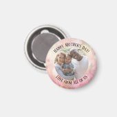 Aimant Fête des Mères Pastel Rose Vert Aquarelle Cravate- (Recto/Verso)