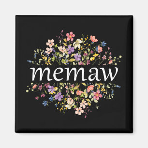 Aimant Fête des mères pour maman Fleur sauvage Floral Fem