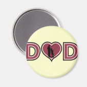 Aimant Fête des pères DAD de pêche cool (Recto/Verso)