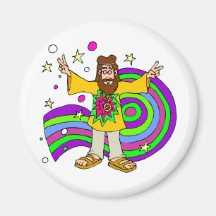 Aimant "fête des pères " "de cadeaux hippies"
