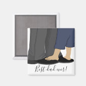 Aimant Fête des pères du Carré magnétique (Recto/Verso)