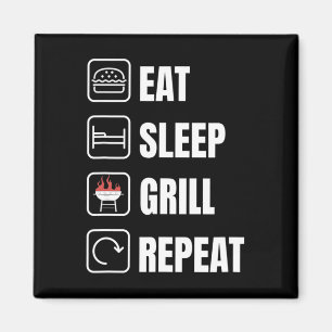 Aimant Fête des pères Griller barbecue pour le sommeil