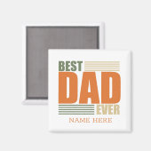 Aimant fête des pères meilleur papa idées cadeaux personn (Recto/Verso)