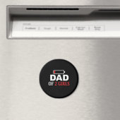 Aimant Fête des pères Papa De 2 Filles (In Situ (Lave-vaisselle))