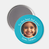 Aimant Fête des pères personnalisée Nom photo Keepsaké (Recto/Verso)