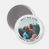 Aimant Fête des pères photo personnalisée (Recto/Verso)