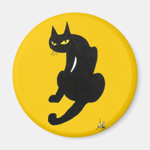 AIMANT FÊTE D'HALLOWEEN CHAT NOIR