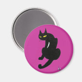 AIMANT FÊTE D'HALLOWEEN CHAT NOIR (Recto/Verso)