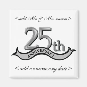 Aimant Fête du 25e anniversaire préférée