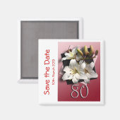 Aimant Fête du 80e anniversaire Enregistrer l'aimant de l (Recto/Verso)