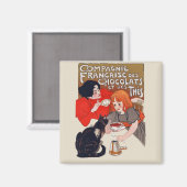 Aimant Fête du Chocolat Français Steinlen Art (Recto/Verso)