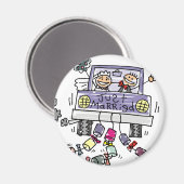 Aimant Fête Du Mariage Marié Et Marié (Recto/Verso)