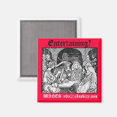 Aimant fête du moyen âge, divertissement?, VINS info@jj.. (Recto/Verso)