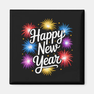 Aimant Fête du Nouvel An Famille appariée Veille du Nouve