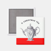 Aimant Fête du thé de Noël (Recto/Verso)