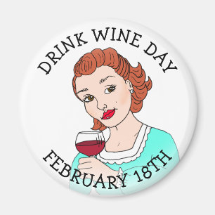 Aimant Fête du vin Boisson 18 février Fêtes