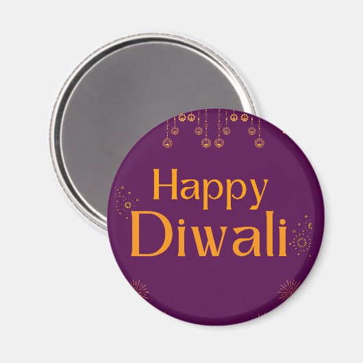 Aimant Fête joyeuse de Diwali (Recto/Verso)