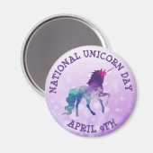Aimant Fête nationale de l'Unicorne Avril 9 jours fériés  (Recto/Verso)