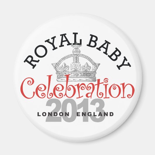 Aimant Fête royale du bébé (Devant)