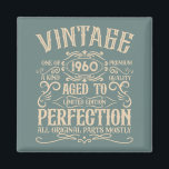 Aimant Fête vintage d'anniversaire personnalisée<br><div class="desc">Vous pouvez ajouter un peu d'originalité à votre collection de placards avec ce design graphique d'anniversaire classique vintage avec des lettres de police de typographie impressionnantes. C'est une excellente idée cadeau pour les hommes, les femmes, les maris, les femmes, les petites amies et les petits amis qui vont adorer cette...</div>