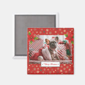 Aimant Fêtes de Noël personnalisées Photo (Recto/Verso)
