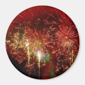 Aimant Feu d'artifice rouge impressionnant (Devant)